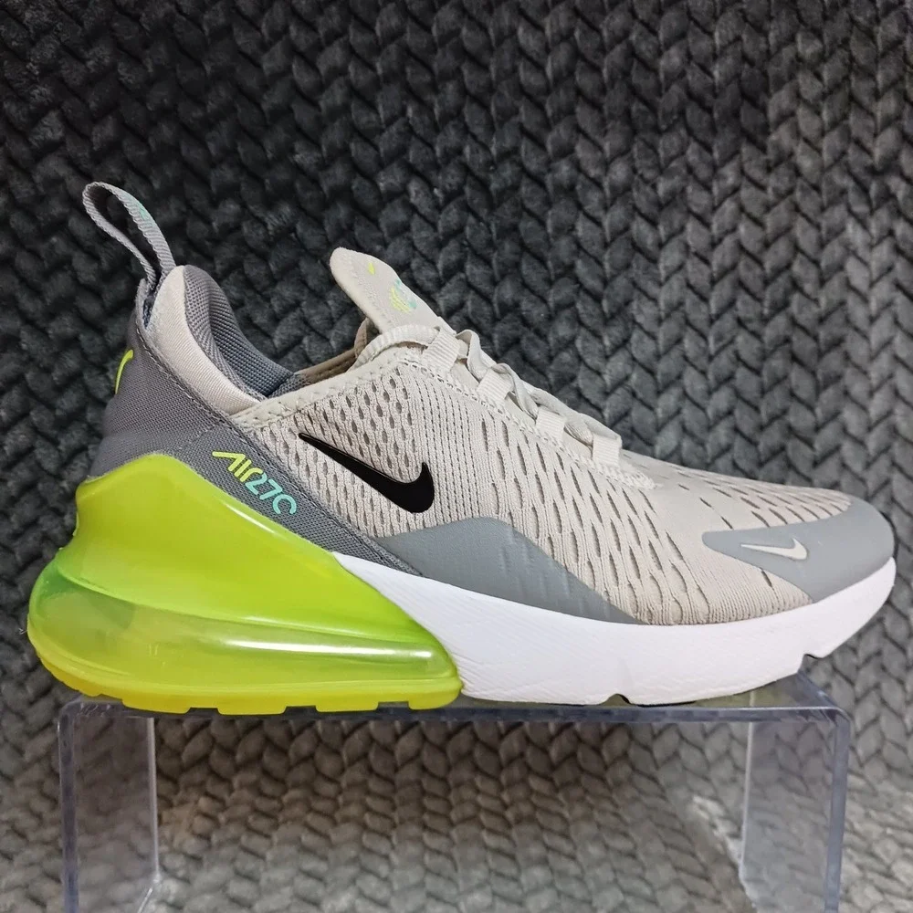 Nike Air Max 270 Light Bone Volt GS Walking Running Shoes Size 5Y Women's 6.5